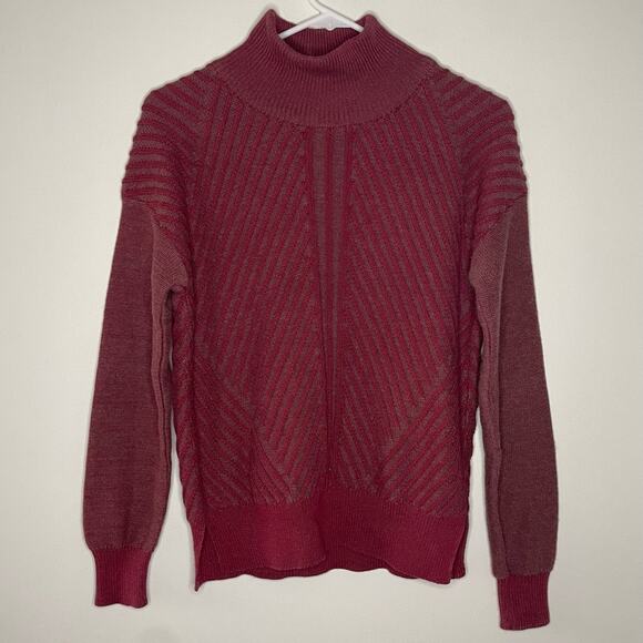 prAna Maroon Red Sentiment Turtleneck Sweater Size S - Picture 7 of 12